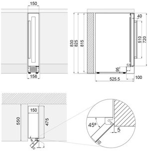 Встраиваемый винный шкаф Pando PVZB 15-9 XR фото 4 в Новосибирске