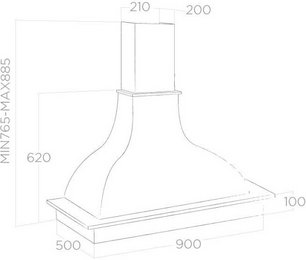 Вытяжка Elica MEMPHIS WH/A/90 FRASSINO фото 2 в Новосибирске