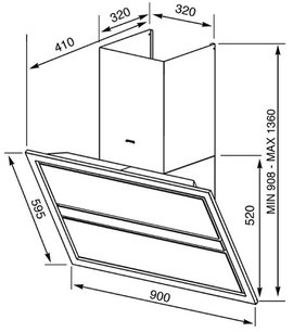 Вытяжка Smeg KCVB9B фото 2 в Новосибирске