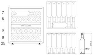Встраиваемый винный шкаф Pando PVMAVP 60-25CRR фото 3 в Новосибирске