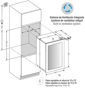Встраиваемый винный шкаф Pando PVMAV 88-49XR фото 3 в Новосибирске