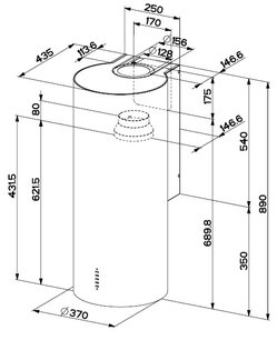 Вытяжка Фабер Cylindra Gloss EG8 W A37 ELN фото 3 в Новосибирске Вытяжка Faber Cylindra Gloss EG8 W A37 ELN фото 3 в Новосибирске