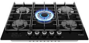Газовая варочная панель Хайер HHX-G75CWSB фото 4 в Новосибирске Газовая варочная панель Haier HHX-G75CWSB фото 4 в Новосибирске