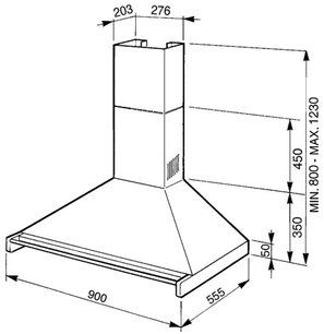 Вытяжка Smeg KD90RW-2 фото 3 в Новосибирске