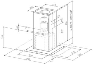 Вытяжка Faber Glassy Isola/SP EG8 X/V A90 фото 3 в Новосибирске