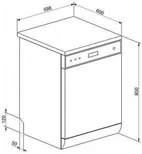Посудомоечная машина Смег LVS137SX фото 2 в Новосибирске Посудомоечная машина Smeg LVS137SX фото 2 в Новосибирске