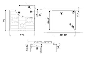 Варочная панель Смег SR764OT фото 4 в Новосибирске Варочная панель Smeg SR764OT фото 4 в Новосибирске