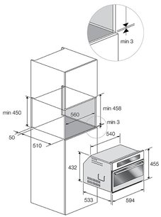 Духовой шкаф Fulgor Milano FCO 4512 TM X фото 4 в Новосибирске