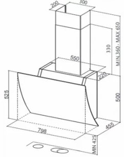 Вытяжка Faber VERSUS WH A80 фото 3 в Новосибирске