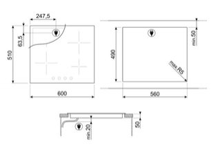 Варочная панель Смег SE364TDM фото 3 в Новосибирске Варочная панель Smeg SE364TDM фото 3 в Новосибирске