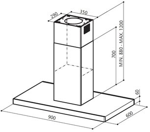 Вытяжка Faber Look Isola BRS X/V A90 фото 2 в Новосибирске