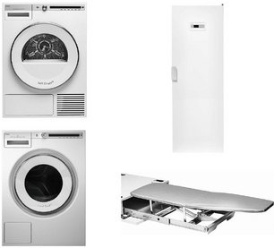 Asko Logic 26 (стиральная машина W4086C.W/3 + сушильная машина T408HD.W + сушильный шкаф DC7784 V.W + гладильная доска HI1153W) фото в Новосибирске