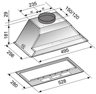 Встраиваемая вытяжка Korting KHI 6410 X фото 2 в Новосибирске