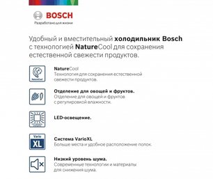 Холодильник с нижней морозильной камерой BOSCH KGE39AK33R фото 2 в Новосибирске