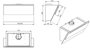 Наклонная вытяжка Фалмек VERSO 85 BLACK фото 3 в Новосибирске Наклонная вытяжка Falmec VERSO 85 BLACK фото 3 в Новосибирске