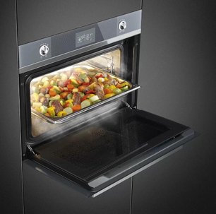 Духовой шкаф комбинированный с пароваркой Smeg SF4102VCS фото 2 в Новосибирске