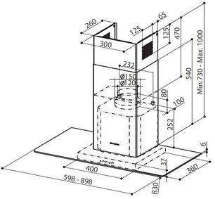 Вытяжка Faber Fit HFH X/V F90 фото 2 в Новосибирске