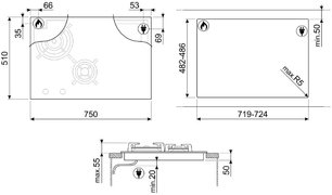 Варочная панель Смег PM6743R фото 3 в Новосибирске Варочная панель Smeg PM6743R фото 3 в Новосибирске