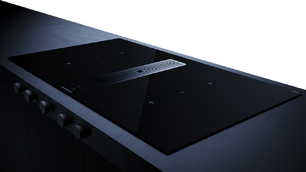 Индукционная варочная поверхность с вытяжкой Kuppersbusch KMI 9850.1 SR-E Black Chrome фото 3 в Новосибирске