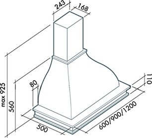 Вытяжка Фалмек Iris Piastrelata 90 (600) вишня фото 4 в Новосибирске Вытяжка Falmec Iris Piastrelata 90 (600) вишня фото 4 в Новосибирске