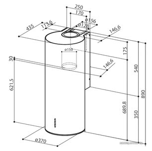 Вытяжка Faber Flow IX 37 фото 2 в Новосибирске