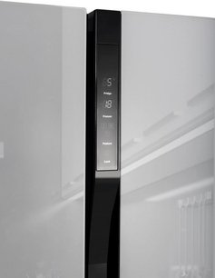 Холодильник Hyundai CS6503FV белое стекло фото 4 в Новосибирске