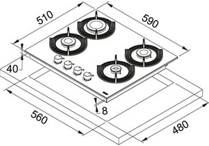 Варочная панель Franke FHMF 604 4G C BK фото 2 в Новосибирске