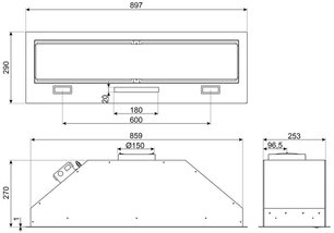 Встраиваемая вытяжка Смег KSG9P4MB фото 2 в Новосибирске Встраиваемая вытяжка Smeg KSG9P4MB фото 2 в Новосибирске