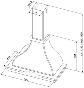 Вытяжка Smeg KCM900PO фото 2 в Новосибирске