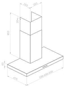 Вытяжка Пандо P-823N/90 IX V.850 ECO SEC PLUS фото 2 в Новосибирске Вытяжка Pando P-823N/90 IX V.850 ECO SEC PLUS фото 2 в Новосибирске