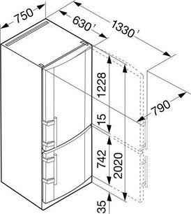 Холодильник Liebherr CBNesf 5133 фото 3 в Новосибирске