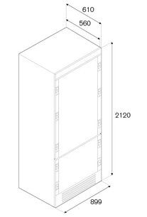 Встраиваемый холодильник Bertazzoni REF90PRR фото 4 в Новосибирске