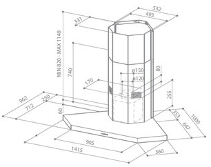 Вытяжка Faber Stilo Angolo/SP EG8 X A100 фото 4 в Новосибирске