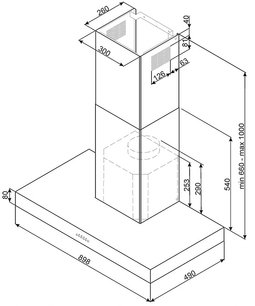 Вытяжка Smeg K90X-2 фото 2 в Новосибирске