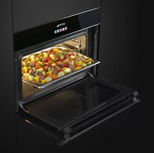Духовой шкаф комбинированный с пароваркой Smeg SF4604VCNX1 фото 3 в Новосибирске