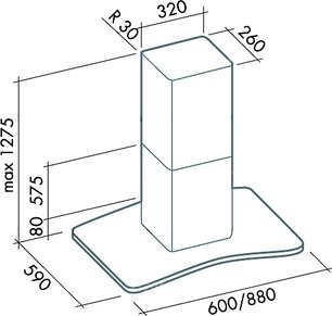 Вытяжка Фалмек Astra isola 60 vetro (800) ECP фото 2 в Новосибирске Вытяжка Falmec Astra isola 60 vetro (800) ECP фото 2 в Новосибирске