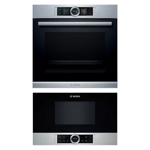 Bosch (духовой шкаф HBG636ES1 + микроволновая печь BFL 634GS1) фото в Новосибирске