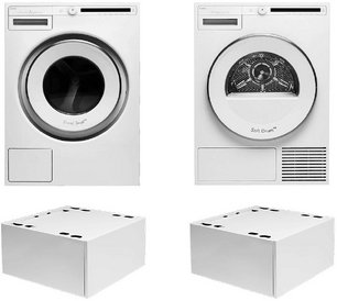 Asko Classic 11 (стиральная машина W2084.W/3 + сушильная машина T208C.W + напольный ящик HPS5323W (2 шт)) фото в Новосибирске