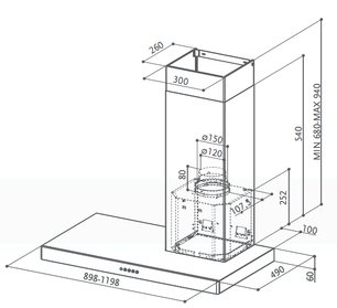 Вытяжка Faber Stilo SX/SP A120, левая фото 2 в Новосибирске