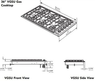 Газовая варочная панель Викинг EVGSU5361SS фото 4 в Новосибирске Газовая варочная панель Viking EVGSU5361SS фото 4 в Новосибирске