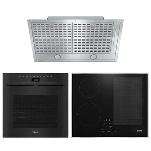 Miele (варочная панель KM7464 FR + духовой шкаф H7260B OBSW + вытяжка DA 2578) фото в Новосибирске