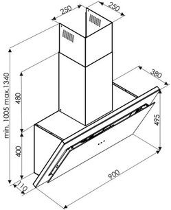 Вытяжка Де Дитрих DHV2963B фото 3 в Новосибирске Вытяжка De Dietrich DHV2963B фото 3 в Новосибирске