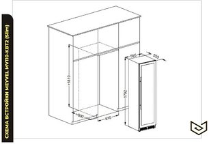 Винный шкаф MV110-KST2 Slim Italian walnut  фото 3 в Новосибирске