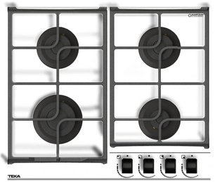 Встраиваемая газовая варочная панель Тека GBC 64100 KBN WHITE фото в Новосибирске Встраиваемая газовая варочная панель Teka GBC 64100 KBN WHITE фото в Новосибирске