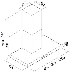 Вытяжка Фалмек Plane 120 ix (800) ECP фото 4 в Новосибирске Вытяжка Falmec Plane 120 ix (800) ECP фото 4 в Новосибирске