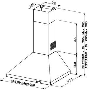 Вытяжка Faber STRIP SMART PB X A60 фото 4 в Новосибирске