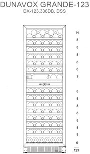 Винный шкаф Dunavox DX-123.338DB фото 2 в Новосибирске