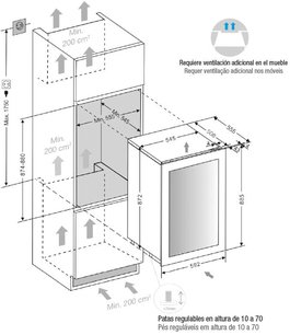 Встраиваемый винный шкаф Pando PVMAP 88-49 PAL фото 3 в Новосибирске