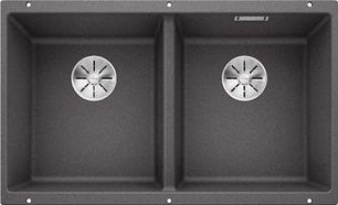 Мойка BLANCO SUBLINE 350/350-U Silgranit темная скала Мойка BLANCO SUBLINE 350/350-U Silgranit темная скала
