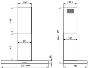 Вытяжка Falmec MERCURIO EVO 90 фото 3 в Новосибирске